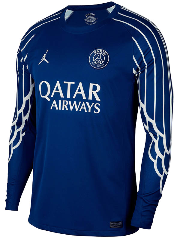 Jordan paris saint-germain maillot de football à manches longues pour hommes 4e maillot de football de sport 2024-2025
